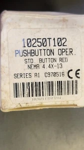 CUTLER-HAMMER 10250T102 RED FLUSH PUSH BUTTON OPERATOR NEW LOT OF 2 FREE SHIP - Picture 1 of 6