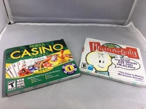 HOYLE CASINO GAMES & BRAINIVERSITY -- 2 PC DVD-ROM GAMES - Picture 1 of 3
