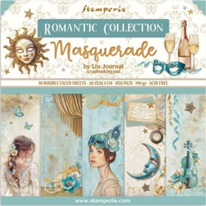 Stamperia MASQUERADE - 8" X 8" - DOUBLE SIDED - 10 SHEETS - JAN 2025 - Picture 1 of 14