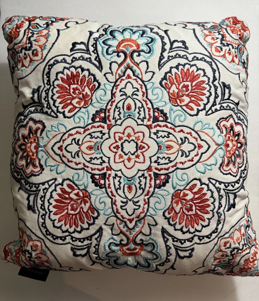 Cynthia Crowley Pembroidered Throw Pillow - Image 1 of 3