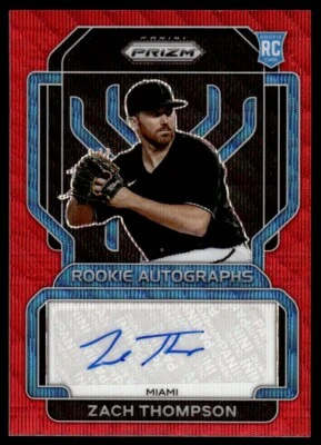 2022 Panini Prizm Rookie Autographs Zach Thompson Auto /75 Miami Marlins #RA-ZT - Image 1 of 2