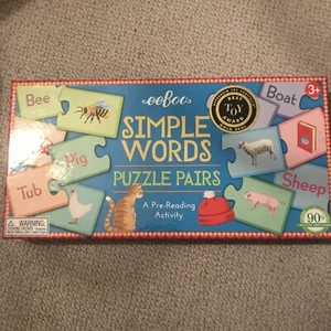 eeBoo einfache Wörter Puzzle-Paare - Brandneu in Verpackung - Bild 1 von 2
