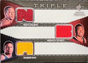 Mario Chalmers / Brandon Rush / Marreese Speights 2008-9 SP Threads (RC)  - Picture 1 of 2