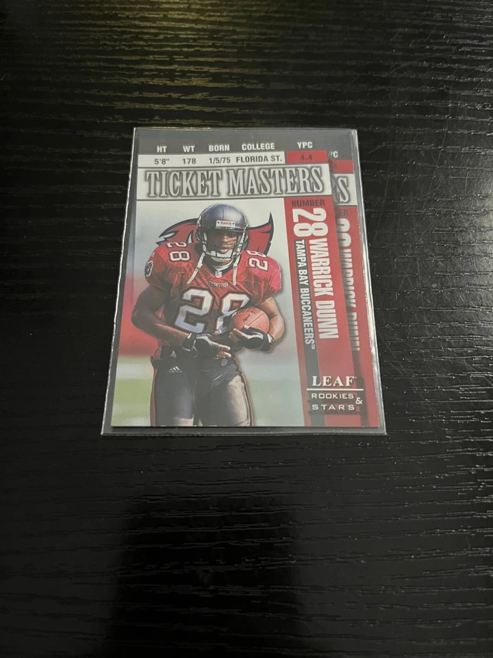 1998 Donruss Leaf Warrick Dunn/Trent Dilfer Ticket Masters Insert #1945/2500 🏈! - Image 1 of 2