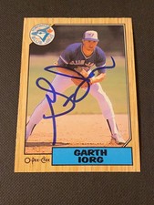 Garth Iorg Signed 1987 O-Pee-Chee Card Auto Toronto Blue Jays Autograph COA