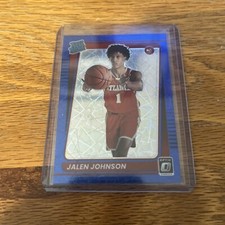 2021-22 Donruss Optic Blue Velocity Prizm Jalen Johnson Rookie Atlanta Hawks