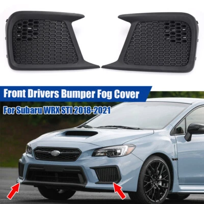 2X Para Subaru WRX STI 2018-2021 Luz antiniebla delantera Rejilla Cubierta Borde Biseles Negro Foto 1 de 4