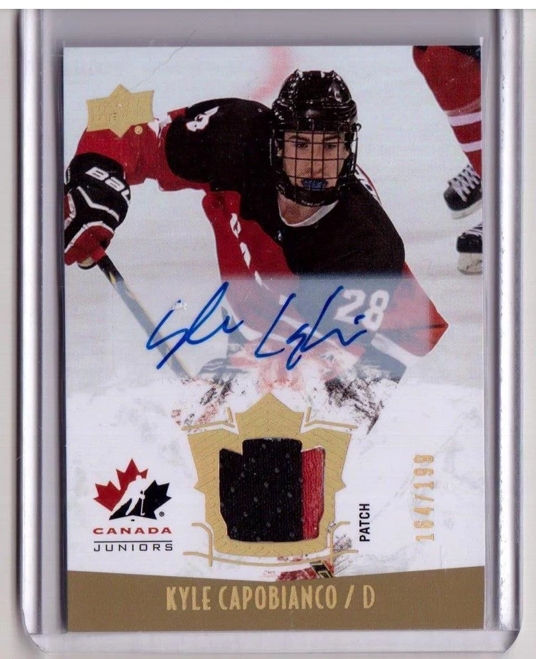 KYLE CAPOBIANCO 15/16 Upper Deck Team Canada Juniors Auto Autograph Patch Rookie - Image 1 of 1
