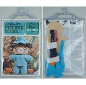 Vintage LIBRA Zodiac Dolls Felt Kit Home Craft Needlework Lis Paludans Denmark - Picture 1 of 5