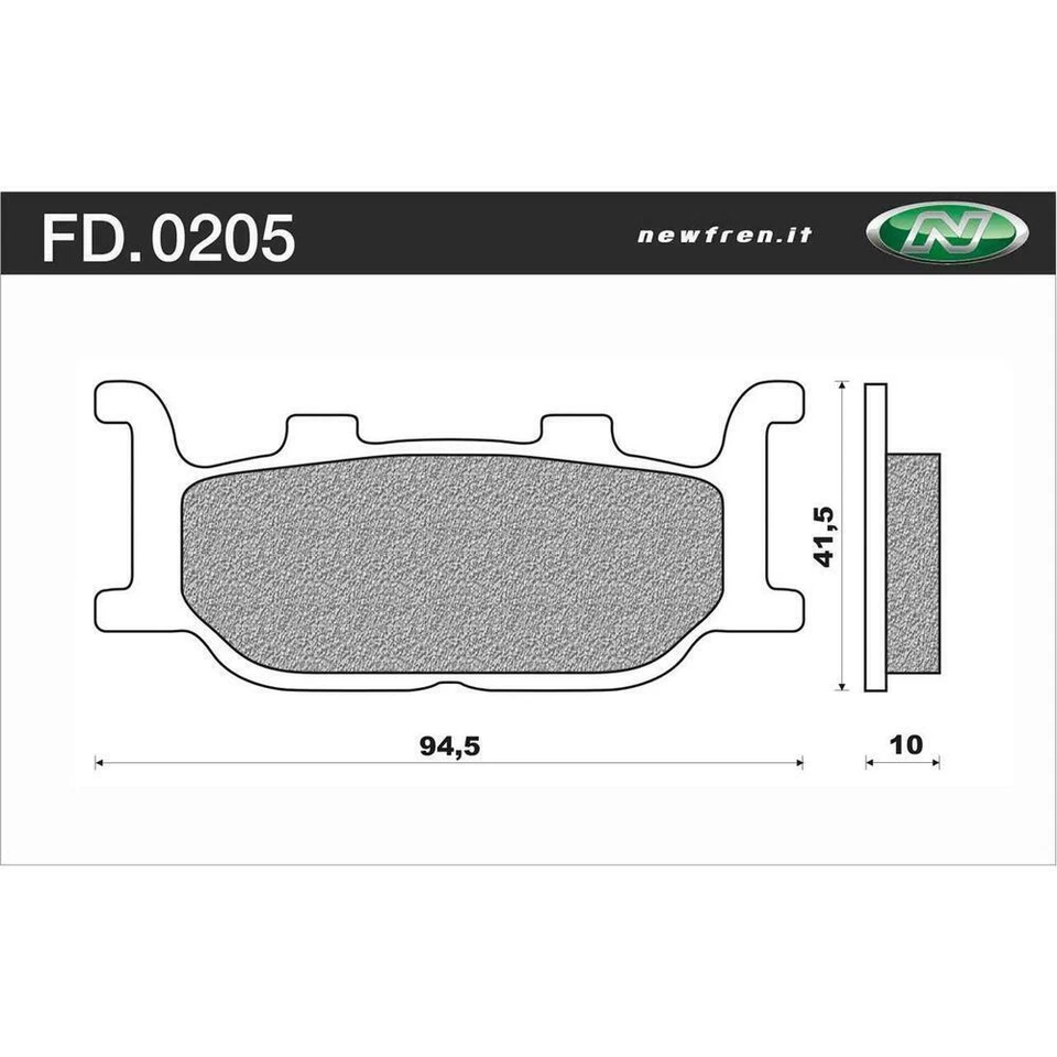 Newfren Front Brake Pads for Yamaha FZ6S 2004-2006 >Tour Organic - Image 1 of 1