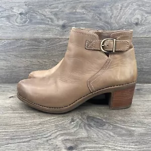 Dansko Women's Leather Ankle Zipper Booties Women's Size 42 EU / 11.5 US Beige - Picture 1 of 16