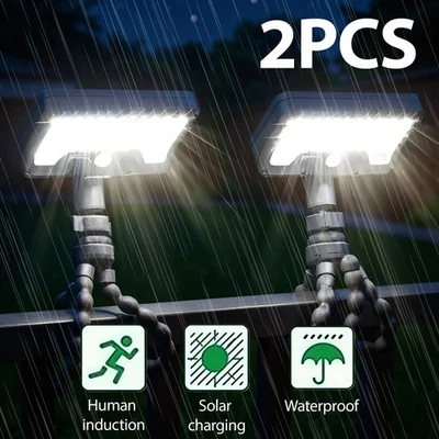 Solar Motion Lights Outdoor with Flexible Octopus Tripod, Solar Sercurity Lights - Image 1 of 4