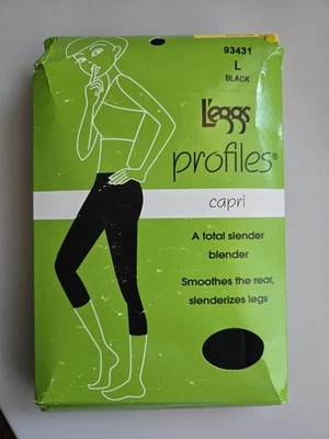 Leggs Profiles CAPRI Shapers Leggings Very Rare Firm Control Black, Large - Image 1 of 2