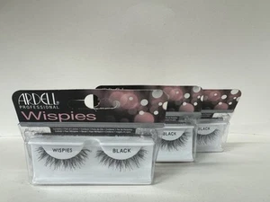 Ardell Self-adhesive Wispies black Eyelashes - Pack of 3 - Picture 1 of 2