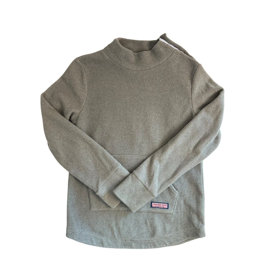 Vineyard Vines Niños Cuello Simulado Pullover Gris Polar Top Camisa Talla M (10-12) Foto 1 de 4