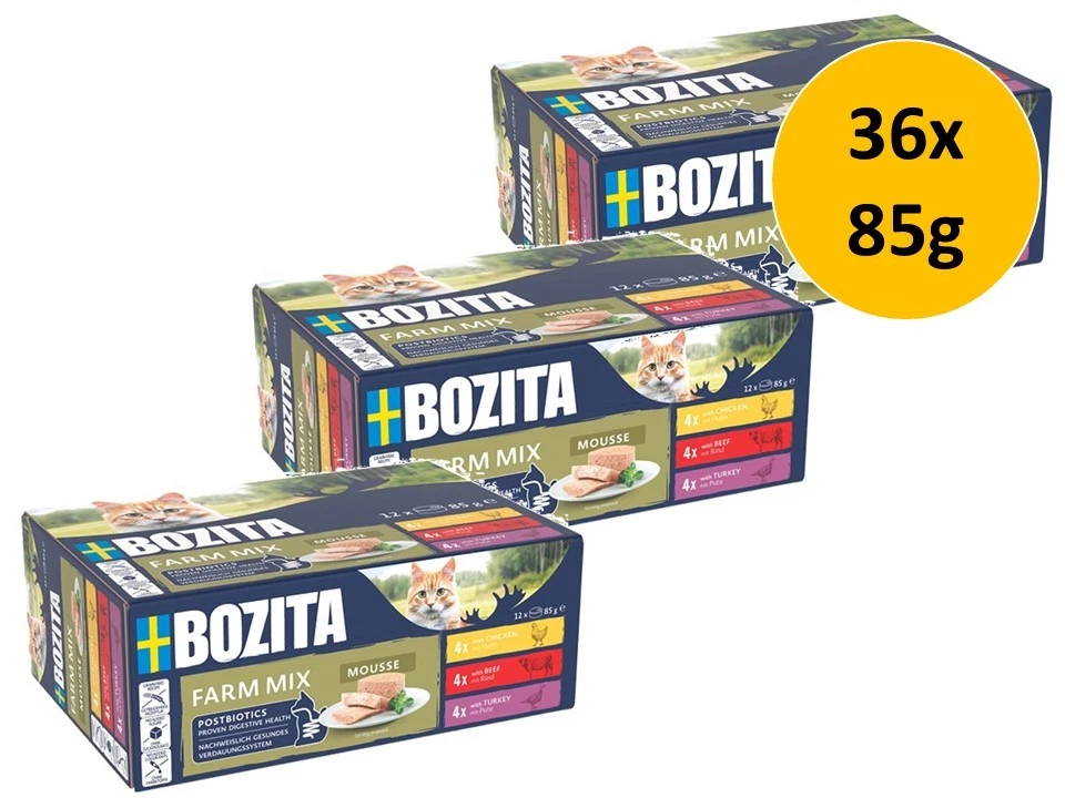 Bozita Cat Mousse Mixed Farm | 36x 85g Katzenfutter Sparpack - Bild 1 von 1