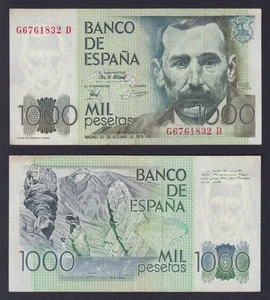 Banknotes Spain 1000 Pesetas 1979 P 158 BB / VF - Picture 1 of 1