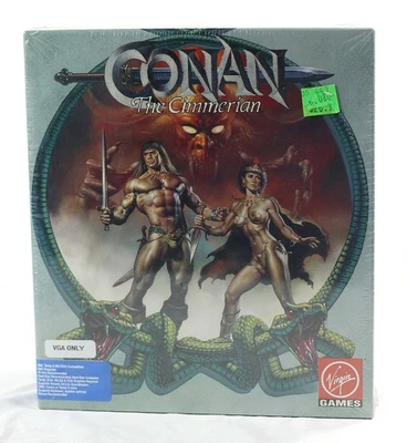 SEALED 1991 Conan The Cimmerian Virgin Games Dual Pack Floppy Big Box PC - Image 1 of 4