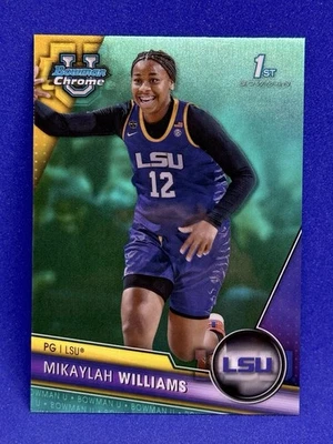 2023-24 Bowman University Chrome #4 Mikaylah Williams Aqua Refractor #/299 - Image 1 of 3