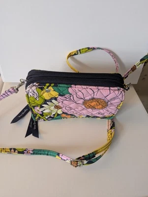 Vera Bradley All In One Crossbody Wallet Bloom Boom Retired Print $75 Retail - Image 1 of 3