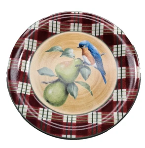 LENOX WINTER GREETINGS EVERYDAY DINNER PLATE TARTAN EASTERN BLUE BIRD Luncheon - Picture 1 of 6
