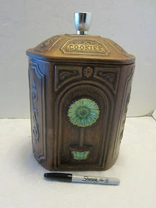 Vintage  MCM Treasure Craft ceramic Cookie Jar Canister 11" tall 1960's - Picture 1 of 6