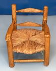Vintage Very Handmade Old Wood Doll Chair. Size Is 7 X 5.5 X 5.3 See Condition