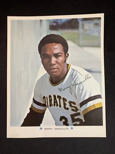 Vintage 1971 Pittsburgh Pirates Manny Sanguillen Pre-Print Autograph 8x10 Photo - Picture 1 of 2