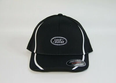 Land Rover Baseball Cap - Black | White Stripes & Logo - L/XL FlexFit - SportTek - Image 1 of 4