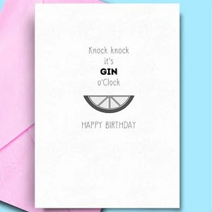Tarjeta de cumpleaños Gin Lovers mejor amigo divertida tarjeta de cumpleaños esposa papá novio - Imagen 1 de 3