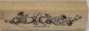 HARVEST FRUIT SUNFLOWER FALL Oak Acorn Holiday Large Stampin' Up! RUBBER STAMP - Picture 1 of 2