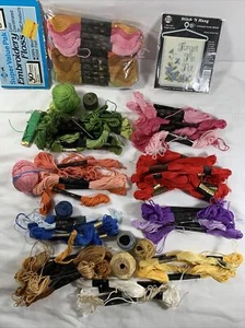 Large Lot of Embroidery floss Assort colors Cross stitch Carnival Clarks JP Coat - Picture 1 of 3