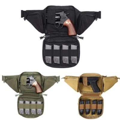 Tactical Concealed Carry Waist Gun Holster Bag Military Fanny Pack Gun Holster - Image 1 of 4