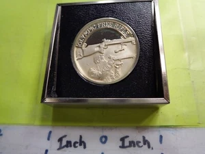 REMINGTON OLYMPIC FREE TARGET ACCURATE RIFLE NRA 999 SILVER COIN VERY RARE #T - Picture 1 of 3