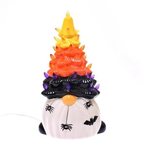 "Gnome Tree de Halloween de cerámica iluminada 12,75" - Imagen 1 de 5