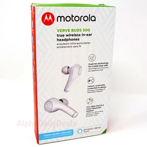 Motorola Verve Buds 500 True Wireless Bluetooth In-Ear Earbuds Headphones White - Picture 1 of 2
