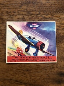 1941 Goudey  Sky Birds  #16  U.S.A. Curtis-Hawk  75 (a)