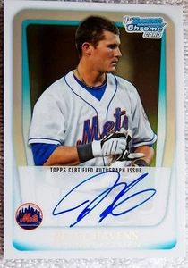 New York Mets Reese Havens 2011 Bowman Chrome Auto Card - Imagen 1 de 1
