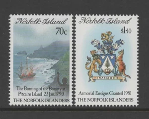 1990 NORFOLK ISLAND HISTORY NORFOLK ISLANDERS 1st series SG477-478 mint unhinged - Picture 1 of 1