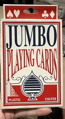 JUMBO POKER DECK (3 1/2 x 5) 52 cards plus 2 jokers - Image 1 of 2