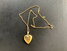 U.S. Navy Sweetheart gold colored Locket and Necklace