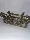 Decent Sized Vintage Brass Letter Rack. Mid Century Desk Tidy Horse And Plough