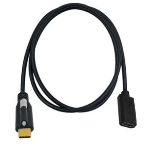 Wonderwires Bloqueo de tornillo único / Bloqueo de pulgar USB 3.1 Tipo-C (USB-C) macho a hembra - Imagen 1 de 3
