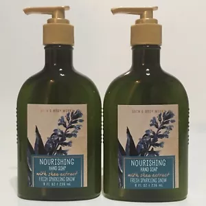 LOT 2 BATH & BODY WORKS FRESH SPARKLING SNOW NOURISHING CREAMY HAND SOAP 8 FL OZ - Picture 1 of 3