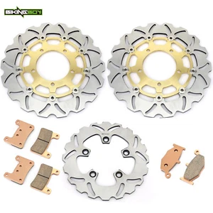 2006 2007 GSXR 600 750 Front Rear Brake Rotors+Pads For Suzuki GSXR1000 07 08 - Picture 1 of 12