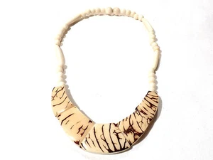 Bijou superbe collier matière végétale COROZO necklace - Picture 1 of 2