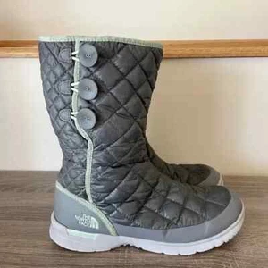 The North Face Thermoball Button-Up Winter Boots Women's 9 Gray/Mint Snow - Picture 1 of 15
