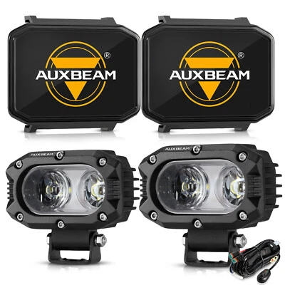 2x AUXBEAM 4" 60W 6000LM Vainas LED Trabajo Conducción Luces Inundación Todoterreno + Cubierta Foto 1 de 4