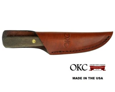 OKC Old Hickory Fillet 刀 鸟和鳟鱼 带皮革鞘 美国 — 第 1/3 张图片