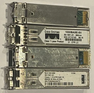 Joblot X 4 CISCO GLC-SX-MM Genuine Module LC 1000BASE-SX Short Wavelength MF SFP - Afbeelding 1 van 5